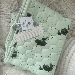 Kate Quinn Seafoam Beluga Quilted Blanket